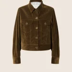 Navy Blue Wool Cloth Trucker Jacket