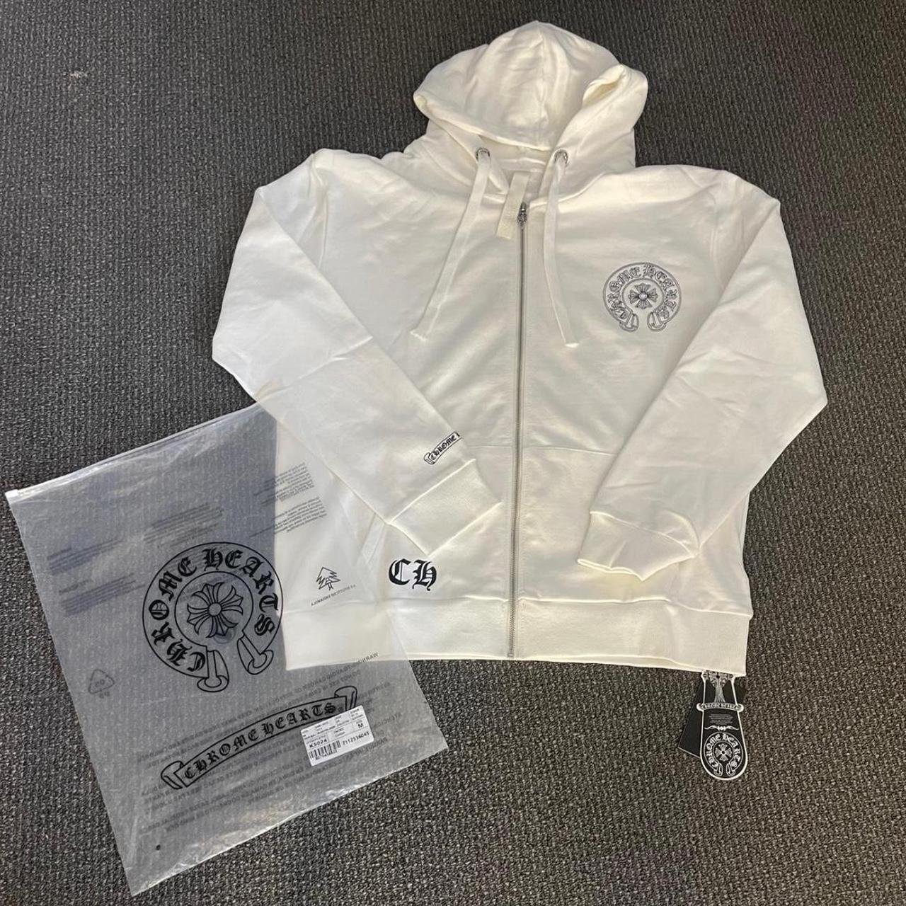 P0-1-316.jpg Men's White and Cream Hoodie - Image 1