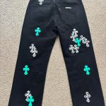 Men's Black and Navy Jeans - Image 2