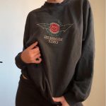 Women's Grey and Black Sweatshirt - Image 2