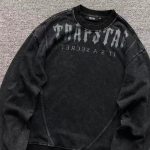 Trapstar Men's Grey and Black Hoodie - Image 2