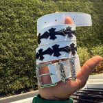 Men's Silver and White Belt