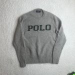 Polo Ralph Lauren Men's Grey and Green Jumper