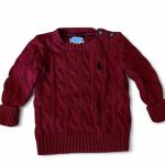 Polo Ralph Lauren Boys' Red and Burgundy Jumper