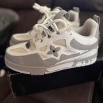 Louis Vuitton Men's White and Cream Trainers - Image 3