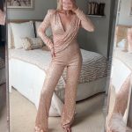 Women's Pink and Gold Jumpsuit - Image 3