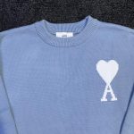 AMI Paris Men's Blue Jumper - Image 3