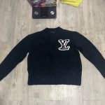 Louis Vuitton Men's Black and Navy Jumper