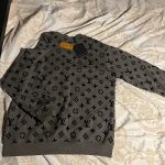 Louis Vuitton Men's Grey and Black Jumper