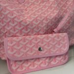 Pink Goyard tote bag with matching wallet - Image 4