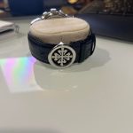 Patek Philippe Men's Black and Silver Watch - Image 4