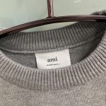 AMI Paris Men's Grey and Black Jumper - Image 4