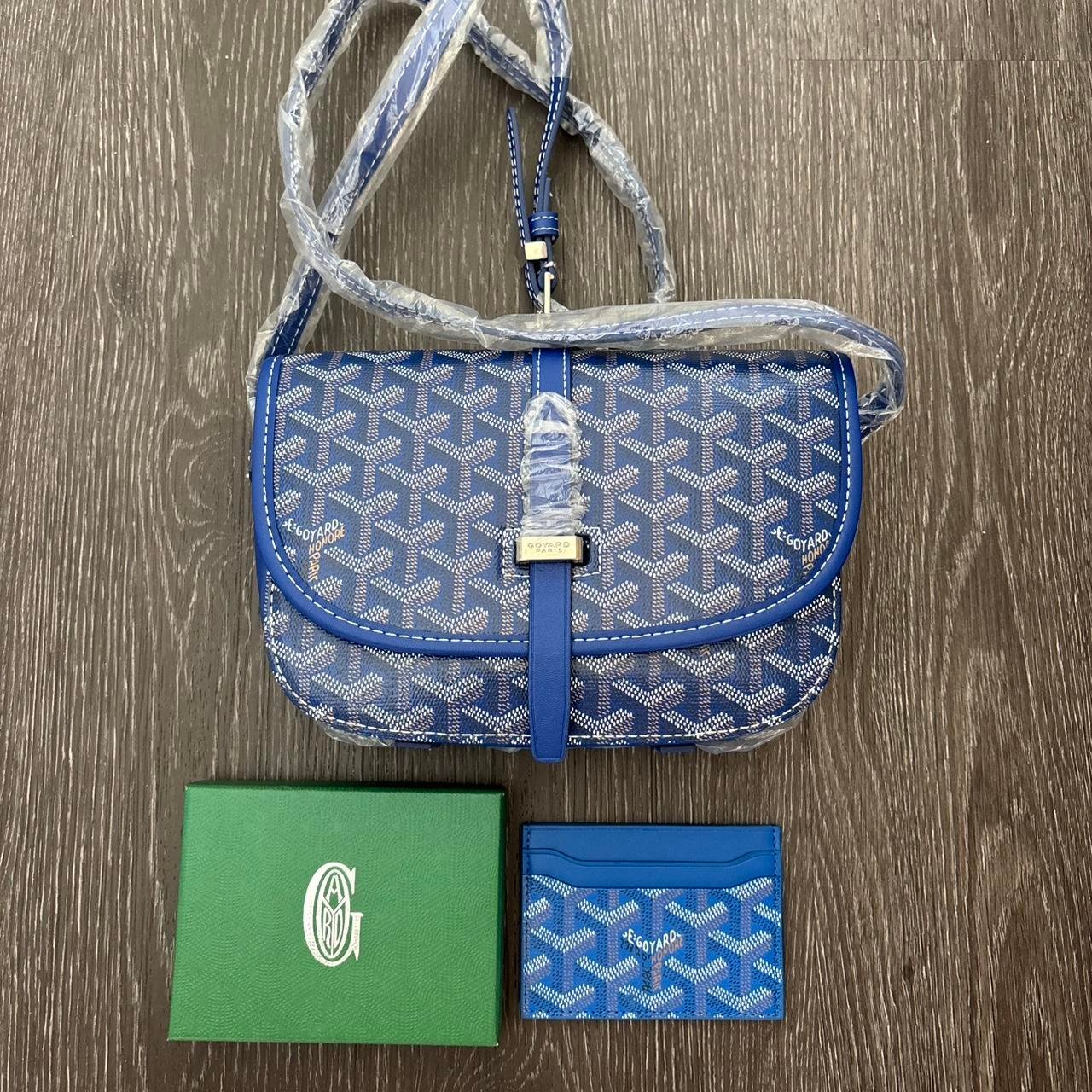 P0-333.jpg Blue Goyard Bag and card holder - Image 1