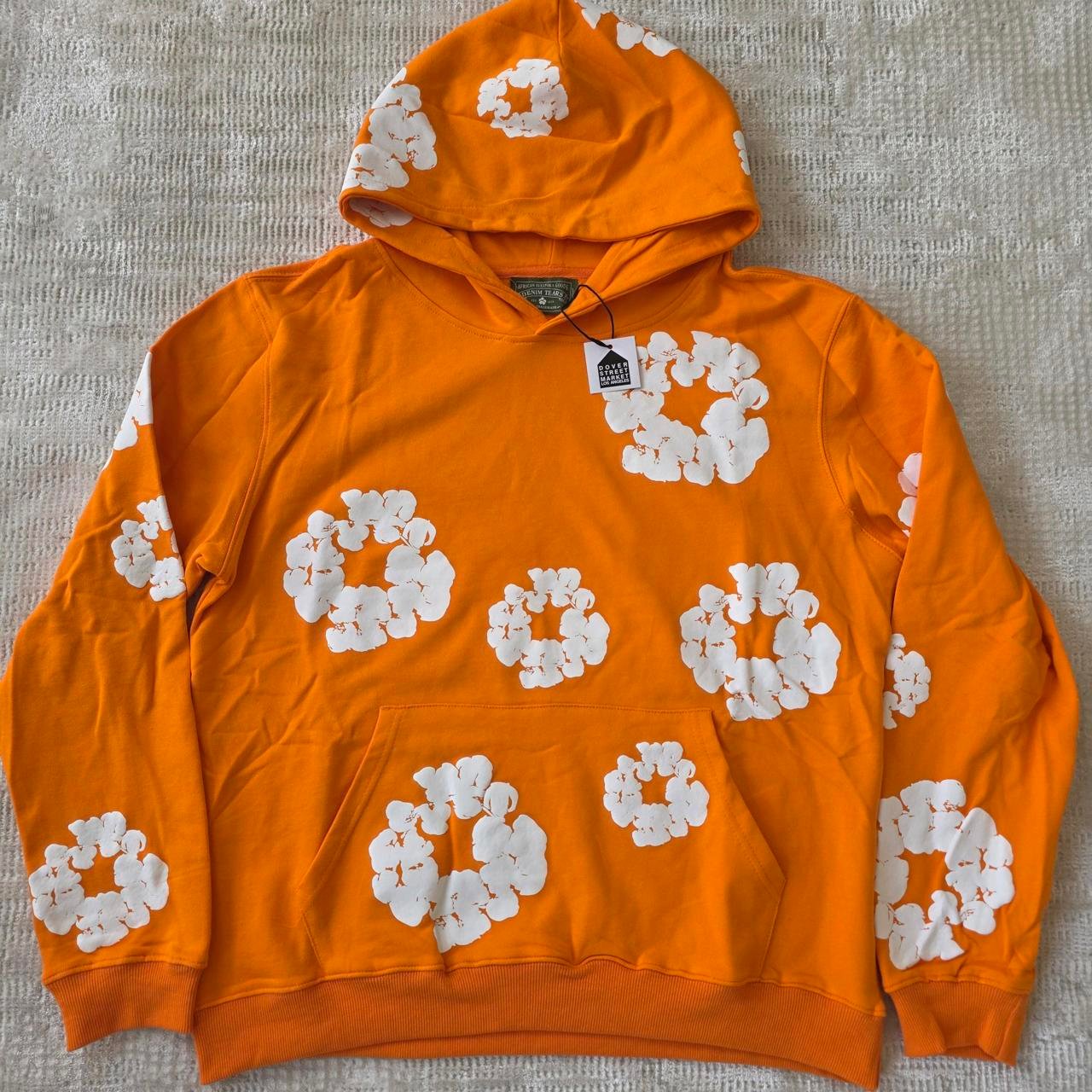 P0-384.jpg Denim Tears Men's Orange Hoodie - Image 1