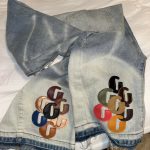 Gallery Dept. Men's Blue and Grey Jeans - Image 5