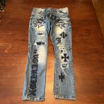 Men's Blue and Navy Jeans
