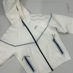Nike Men's White and Cream Hoodie