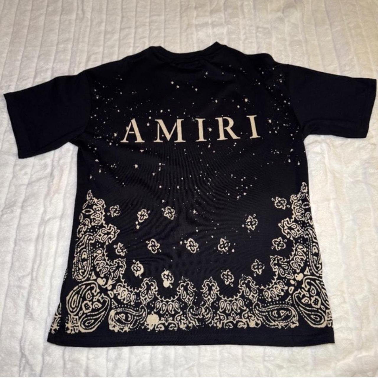 P0-471.jpg Amiri Men's Black and Navy T-shirt - Image 1