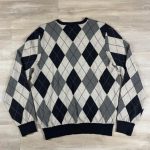 Polo Ralph Lauren Men's Grey and Blue Jumper