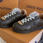 Louis Vuitton Men's Brown and Khaki Trainers
