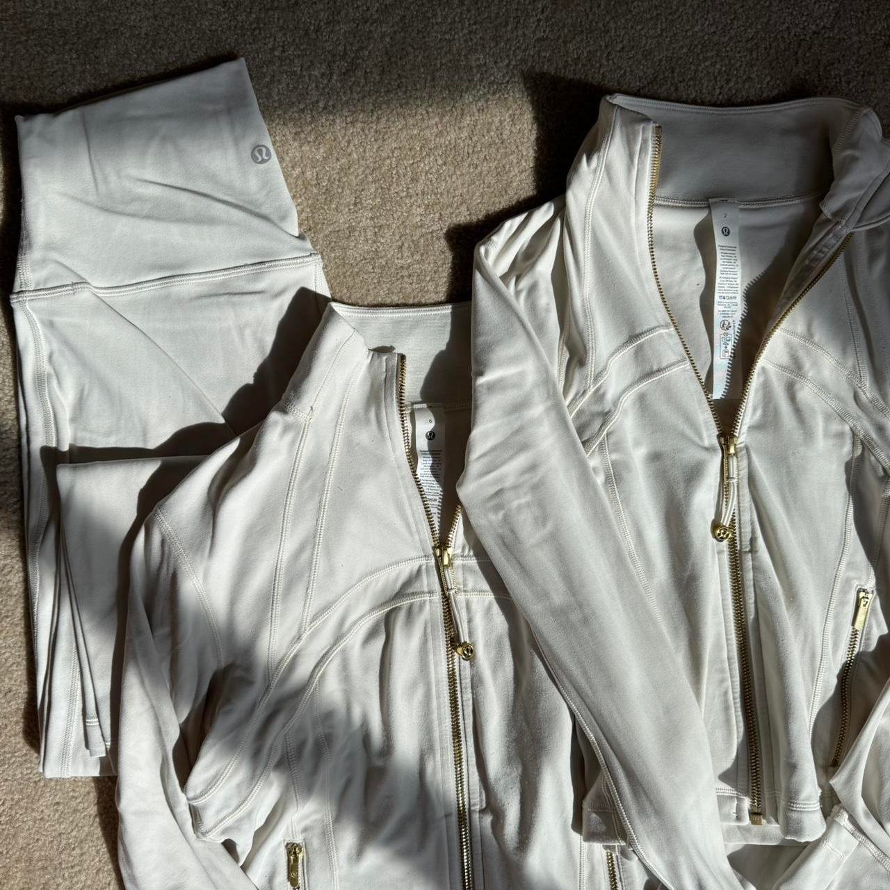 P0-576.jpg Lululemon Women's White and Cream Leggings - Image 1