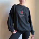 Women's Grey and Black Sweatshirt
