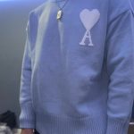 AMI Paris Men's Blue Jumper - Image 7