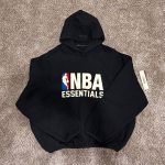 Essentials Men's Black and Navy Hoodie