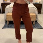 Gap Women's Brown and Orange Trousers - Image 5
