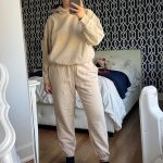 Pangaia Women's Cream and Tan Joggers-tracksuits