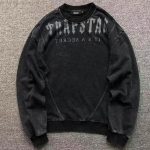 Trapstar Men's Grey and Black Hoodie