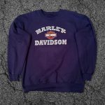 Harley Davidson Men's Navy and Blue Sweatshirt