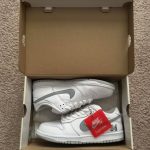 Supreme Men's White and Silver Trainers
